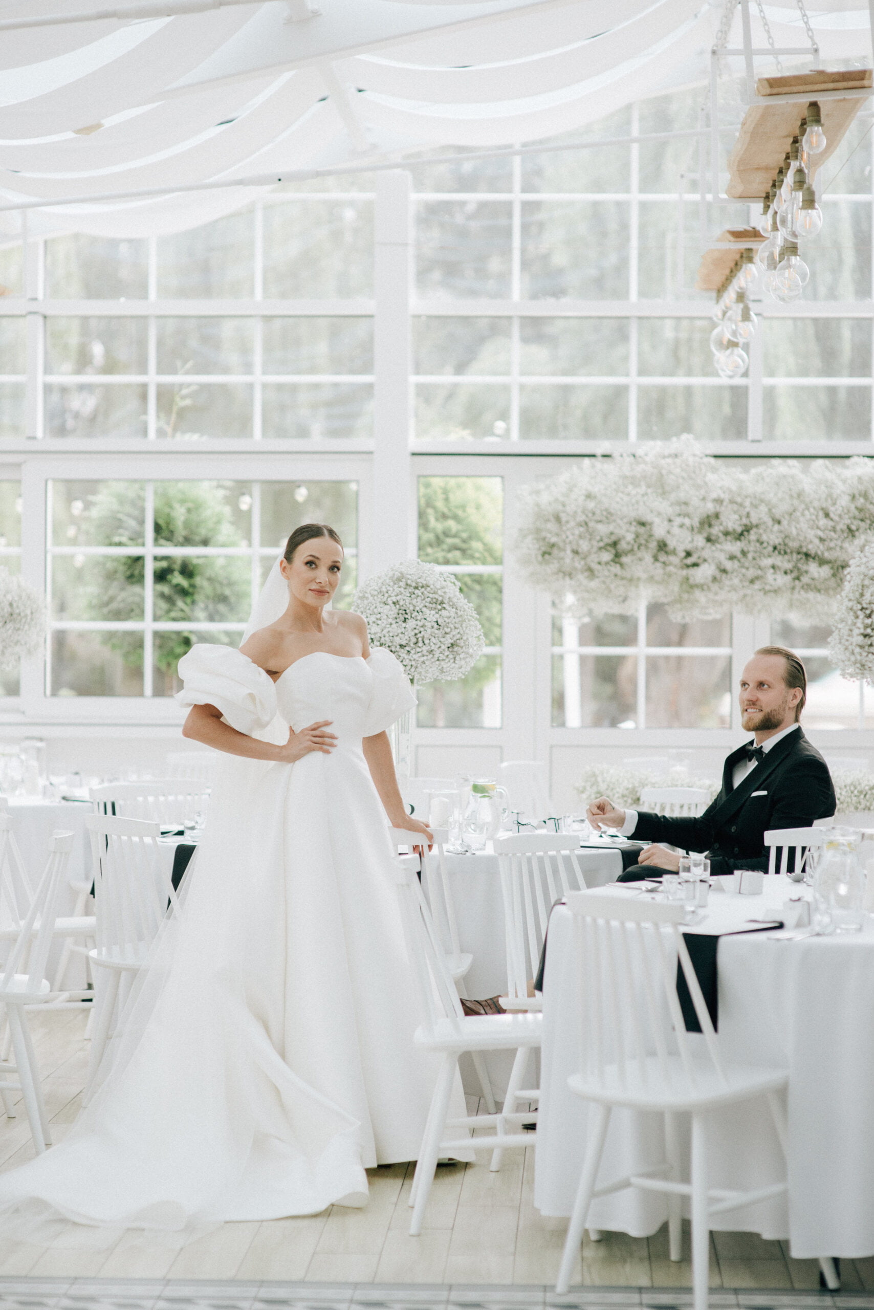 Romantic minimalism wedding editorial style